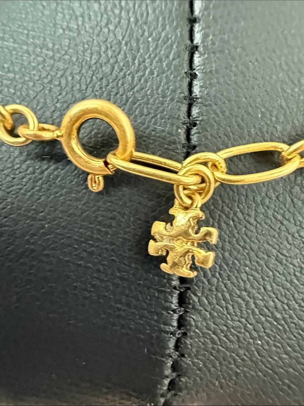 Tory Burch | Gold Plated Icon Logo and Link Chain Necklace